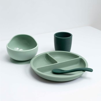 Trois Kilos Sept - Coffret Repas en Silicone 4 Pièces