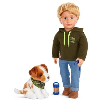 Our Generation Doll Elliot and Australian Shepherd Dog