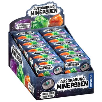 KOSMOS Ausgrabung Mineralien sortiert
