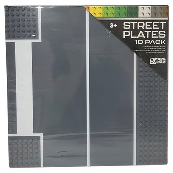 Build-It 10-Pack Street Plates for Building Bricks Base Plate
