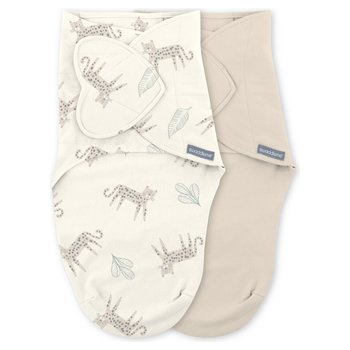 SwaddleMe by Ingenuity 0 - 3 Months 1.0 Tog Monogram Swaddles Born Free 2 Pack