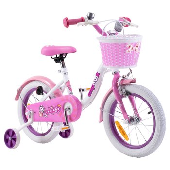 14 Zoll Kinderfahrrad Chipmunk Lollipop mit Stützrädern pink/weiß