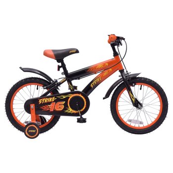 16 Zoll Kinderfahrrad Strike mit Stützrädern orange/schwarz