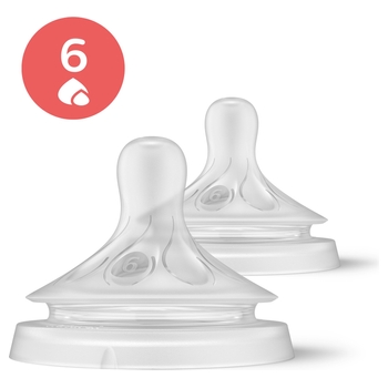 Philips Avent - Tétines Natural à Réponse Naturelle Débit 6