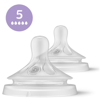 Philips Avent - Tetines Natural à Réponse Naturelle Débit 5