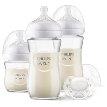 Philips Avent - Coffret Cadeau Nouveau-Né Biberons en Verre à Réponse Naturelle