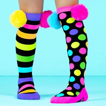 MadMia - Chaussettes à Rayures et à Pois 3D