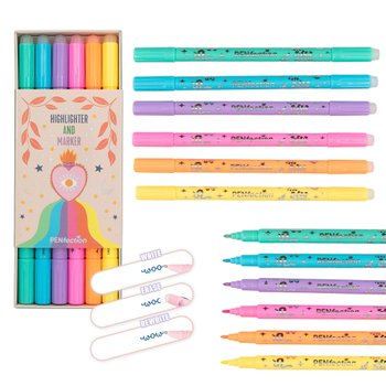 PENfection - Lot de 6 Surligneurs et Marqueurs Effaçables