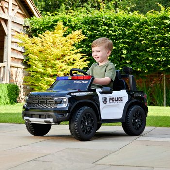 Ford Ranger Raptor Police Truck 12V Electric Ride On with Remote Control