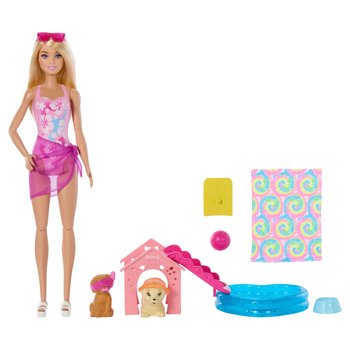 Barbie Puppy Pool Party Aloha Blonde Hair
