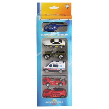 Super Wheelz Die-Cast Rettungsfahrzeuge 1:64 6er Set