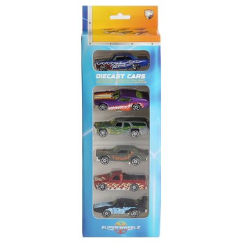 Super Wheelz Die-Cast Autos 1:64 6er Set