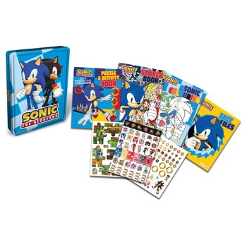 Sonic the Hedgehog Activity and Colouring Book Set with Tin
