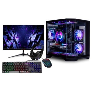X-Game Ryzen 5 Gaming PC, 16GB RAM, 1TB SSD, 4GB Graphics, 24" Monitor Bundle