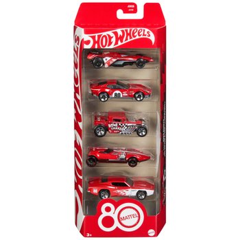 Hot Wheels - Coffret 5 Véhicules 1/64 Mattel 80 ans