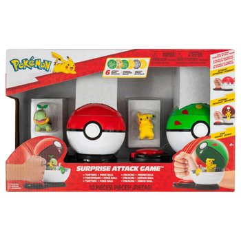 Pokémon Battle Figures Surprise Attack Game Pack Turtwig with Poké Ball & Pikachu with Friend Bal