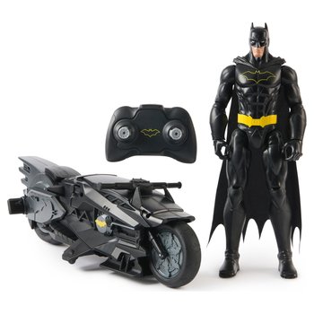 DC Comics - Batcycle Télécommandé avec Figurine Batman 30 cm