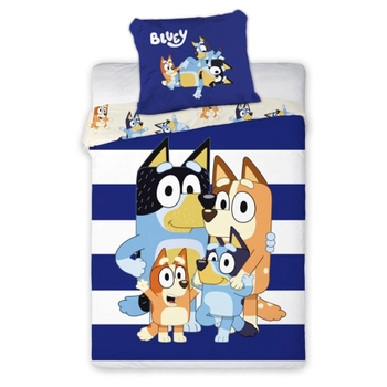 Bluey Kinderbettwäsche Set 135x200 cm blau