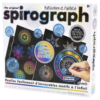 Spirograph - Coffret Création de Spirales Multicolores et Pailletées