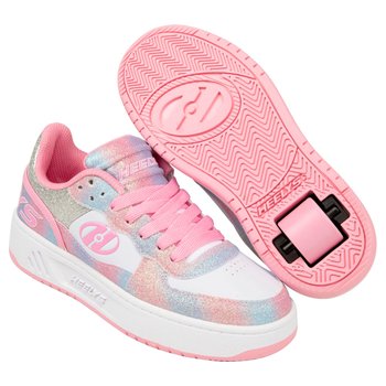 Heelys Rezerve Low X2 Shoes Light Pink White Rainbow UK Size 1