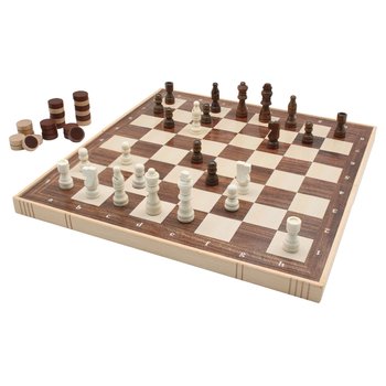 Deluxe 2-in-1 Magnet Schach und Dame aus Holz