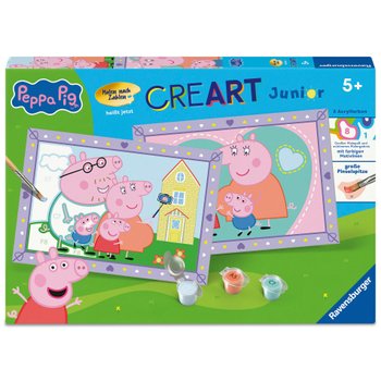 CreArt Malen nach Zahlen Junior Peppa Wutz - Peppas Familie 2er Set