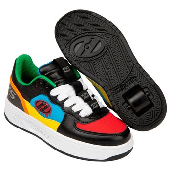 Heelys Rezerve Low X2 Shoes Black Red Cyan Yellow UK Size 1