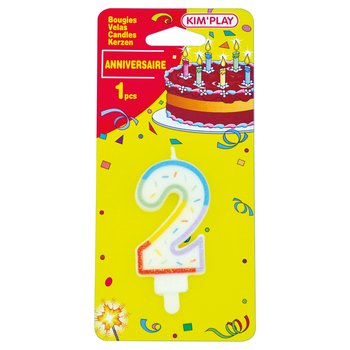 Bougie Anniversaire Chiffre 2