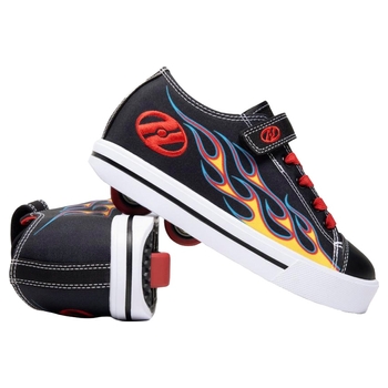 Heelys Snazzy X2 Shoes Black Red Flame UK Size 11