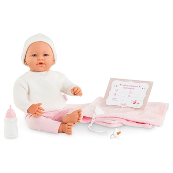 Corolle - Poupon Rose Nouveau Né Réaliste avec 5 Accessoires 42 cm