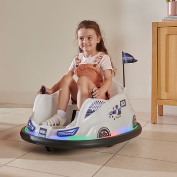 Flybar V2.5 Glow 12V Electric Bumper Car White