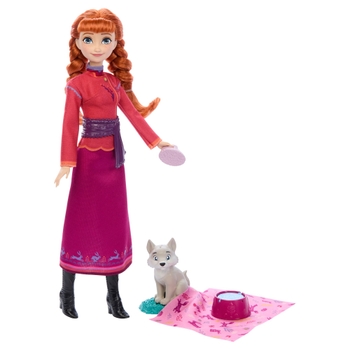 Disney La Reine Des Neiges - Coffret Poupée Anna et le Louveteau avec Accessoires