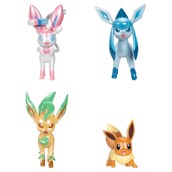 Pokémon Figuren Evolution Multiset mit Evoli, Feelinara, Folipurba und Glaziola
