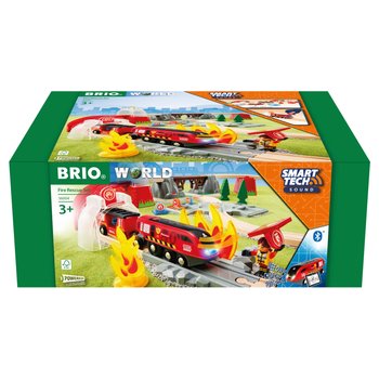 BRIO World  36004 Smart Tech Sound Feuerwehreinsatz-Rettungsset 41-tlg.