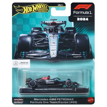 Hot Wheels Premium 2024 Formula 1 Diecast Cars Mercedes-AMG PETRONAS F1 Team (No. 63) 1:64 Scale