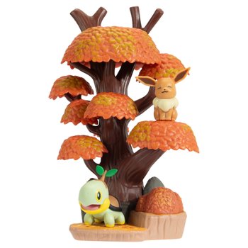 Pokémon Select Figuren Evoli und Chelast mit Baum