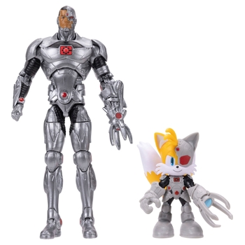Sonic the Hedgehog x DC Comics Figuren Tails als Cyborg und Cyborg 2er Set