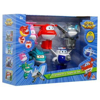 Super Wings Transform & Team Up 5er Set mit Jett, Dizzy, Paul, Tino und Traver