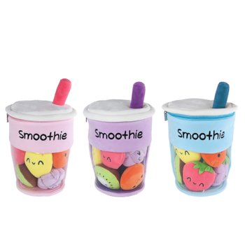 Smoothie Plüschbecher mit 5 Früchten 33 cm sortiert