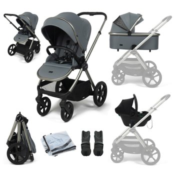 Zummi Zenith 3-in-1 Travel System with EnfaSafe i-Size R129 Car Seat Pebble