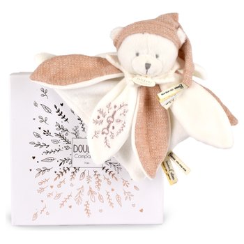 Doudou et Compagnie -  Doudou Plat Pétales Ours Rose