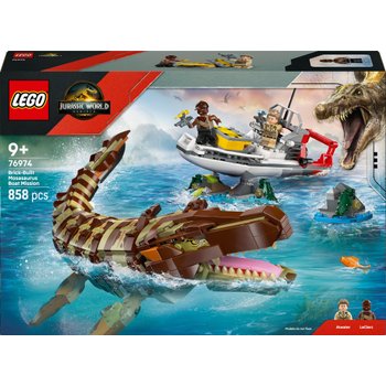 LEGO Jurassic World : Renaissance 76974 Le Bateau en Mission et le Mosasaure en Briques
