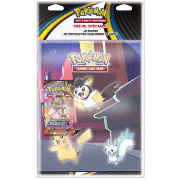 Pokémon - Portfolio 180 Cartes et Booster ME02 Flammes Fantasmagoriques - Modèle Aléatoire