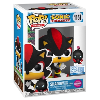 Funko POP! Games 1151: Sonic The Hedgehog Shadow with Dark Chao (Flocked)