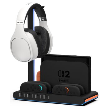 iMP Tech Nintendo Switch 2, 1 & OLED DLX2+LED Multi-Function Charge Stand