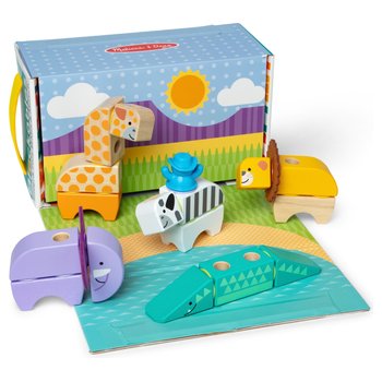 Melissa & Doug - Blockables Les Animaux de la Savane 34 Pièces