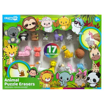 Crafty Co. Animal Puzzle Erasers 17 Pack