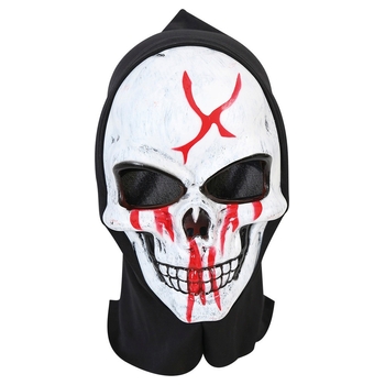 Blutige Maske mit Haube