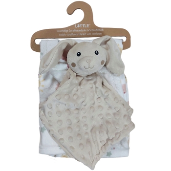 LITTLE Kuscheldecke mit Schnuffeltuch Hase