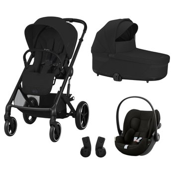 Cybex Balios S Lux Travel System Bundle with Cloud G i-Size R129 Car Seat Moon Black